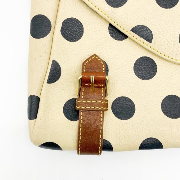 Anthropologie HOLDING HORSES polka dot leather envelope clutch. - Picture 3 of 11